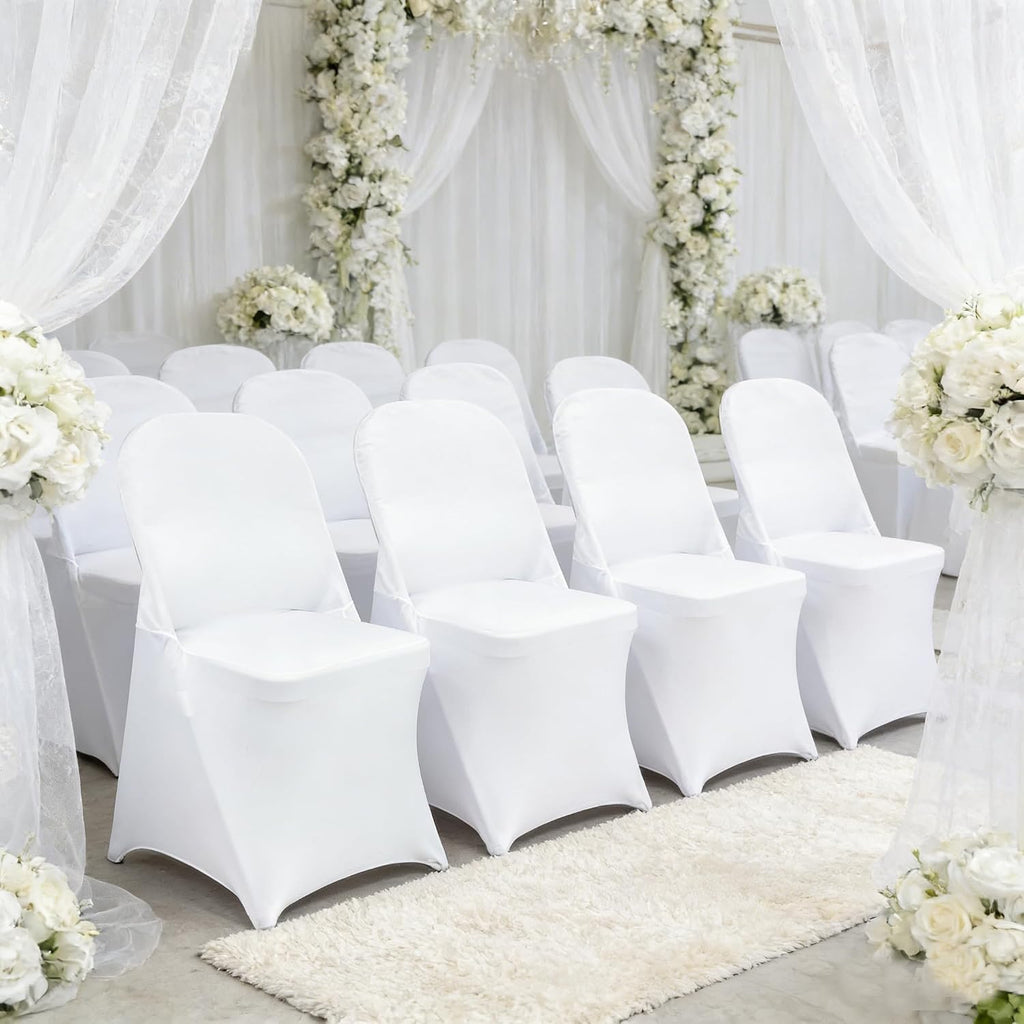Stretch Spandex Folding Chair Covers 30PCS Universal Fitted Chair Cover Protector for Wedding,Party, Banquet