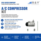 RYC Automotive Air Conditioning Compressor and Clutch Kit Kit KT AB04-01