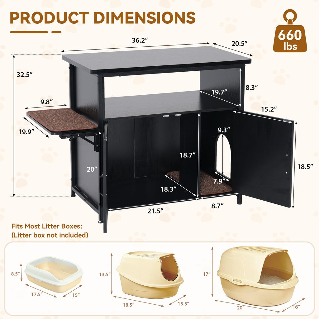 40-50 Gallon Fish Tank Stand, Aquarium Stand, Black