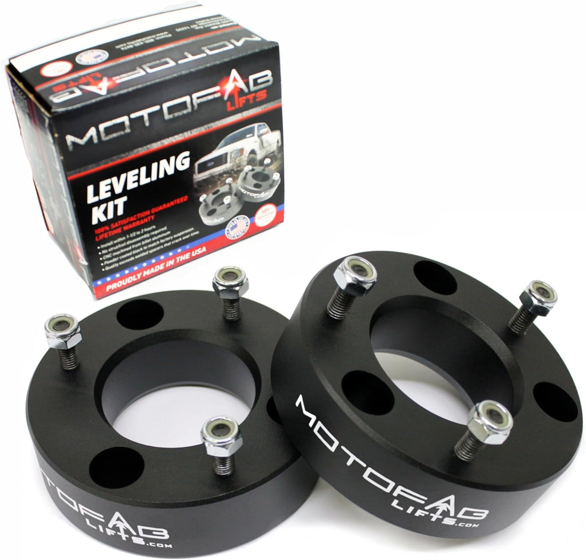 MotoFabLifts CH-2.5-2.5 in Front Leveling Lift Kit That is compatible with Chevy/Gmc Pickup