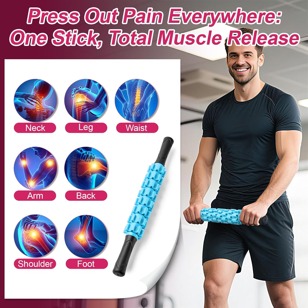 Massage Roller, Muscle Roller Stick, Therapy Roller Stick for Legs, Calf, Thigh, Lipo Roller for Relief Muscles, Deep