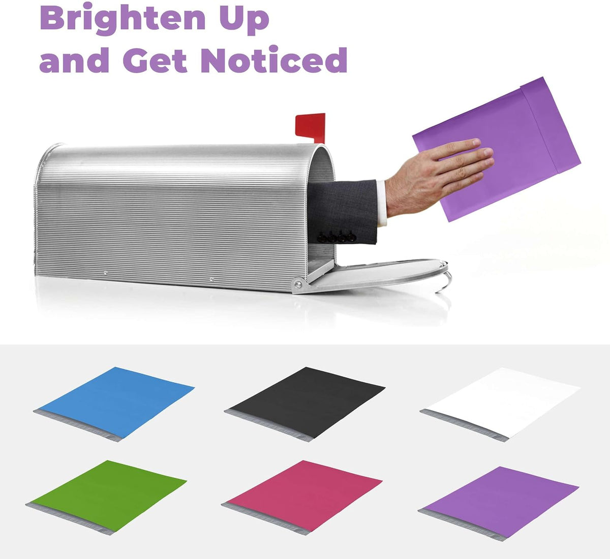 Medium Poly Mailers 10x13, Solid Purple Shipping Bags - Tear And Puncture Free Poly Bags - Water Resistant Mailing