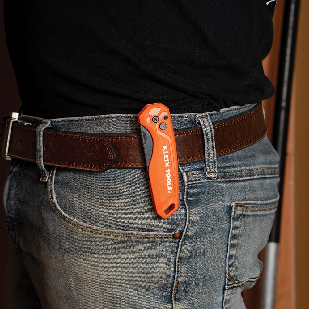 44313 Folding FLICKBLADE Utility Knife with Side Release Button, Compact, Dual Locking Positions for Versatile