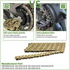 Gold 520 X-Ring Chain 118 Links - UniversalEnhanced Durability & Performance