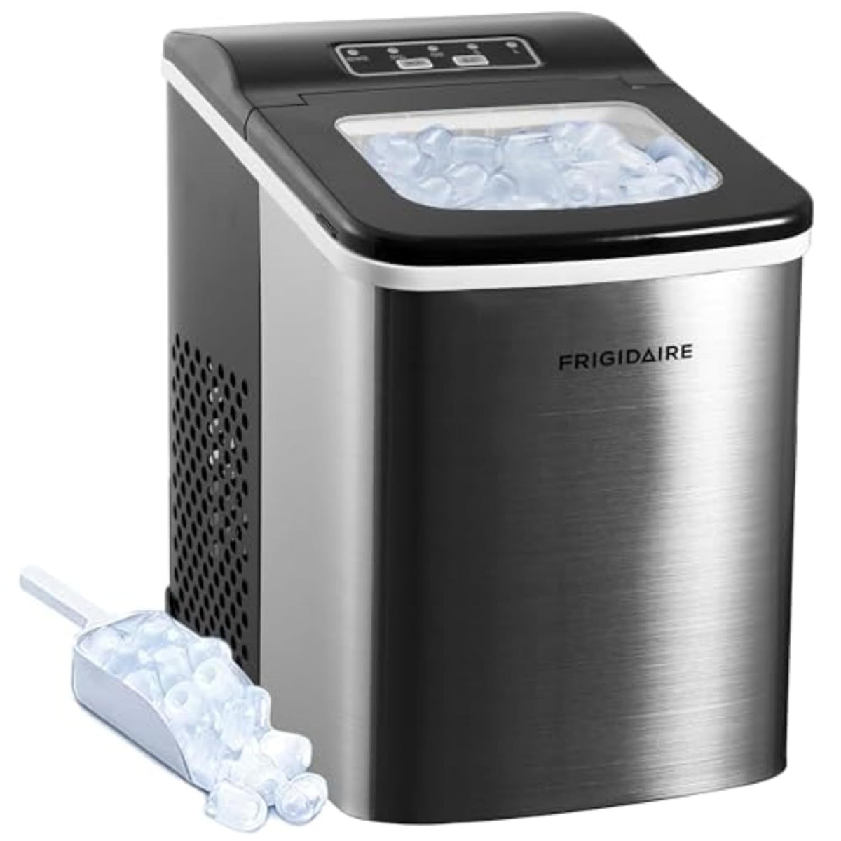 26 lb per Day, Countertop Bullet Ice Maker, Stainless Steel