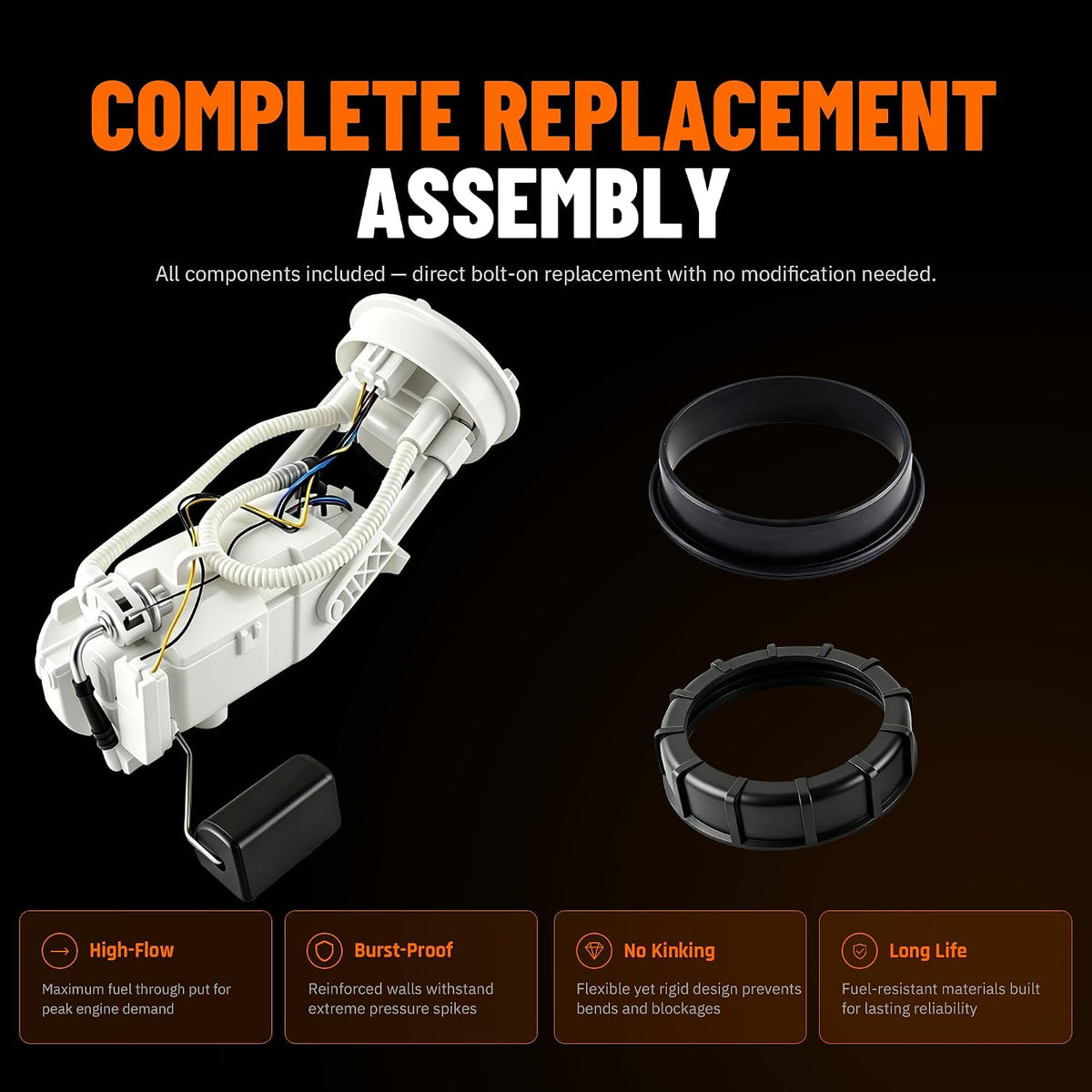 Fuel Pump Module Assembly E8566M for 2001-2005 Honda Civic L4 1.3L 1.7L