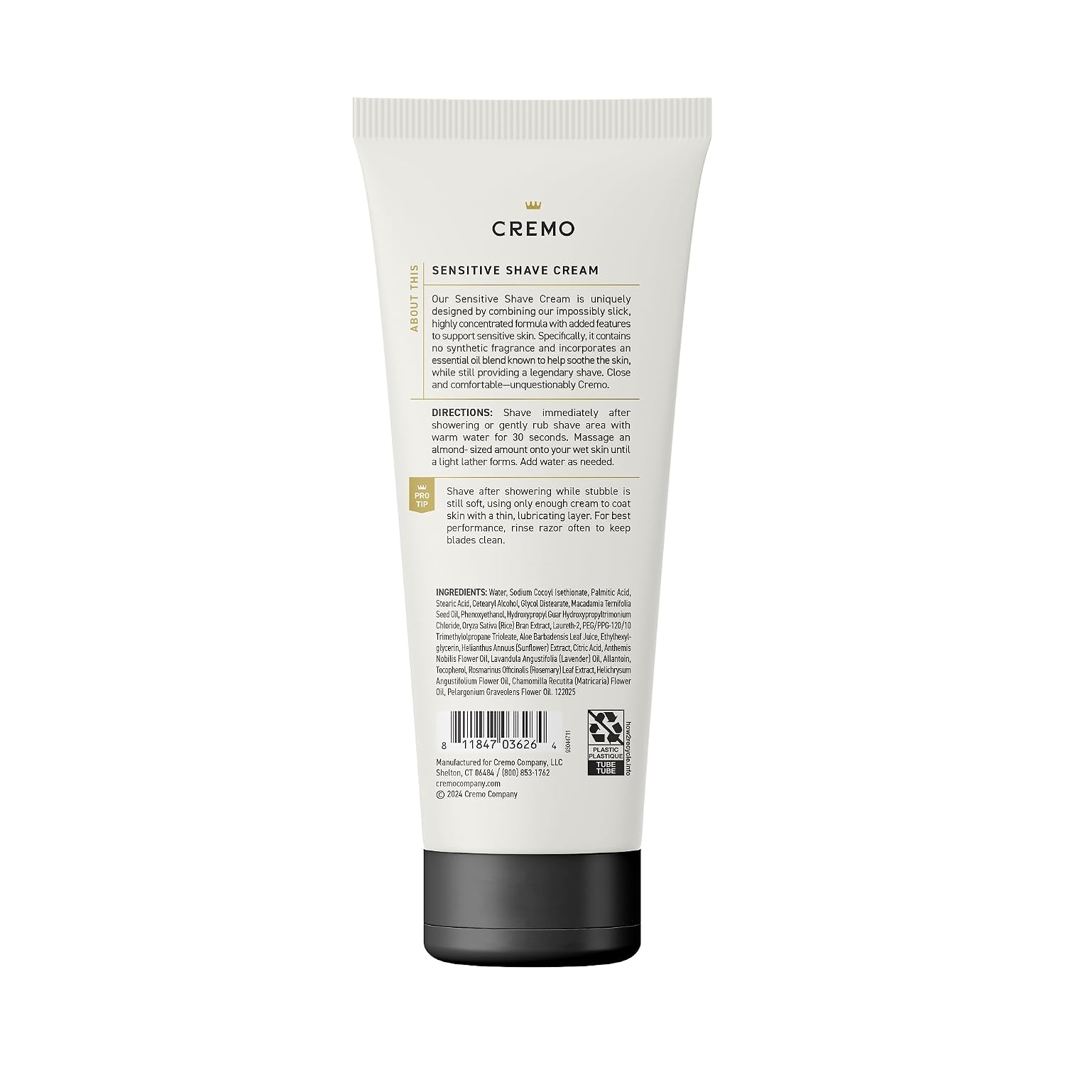 Sensitive Shave Cream, Astonishingly Superior Ultra-Slick Shaving Cream for Men, Fights Nicks, Cuts and Razor Burn, 6
