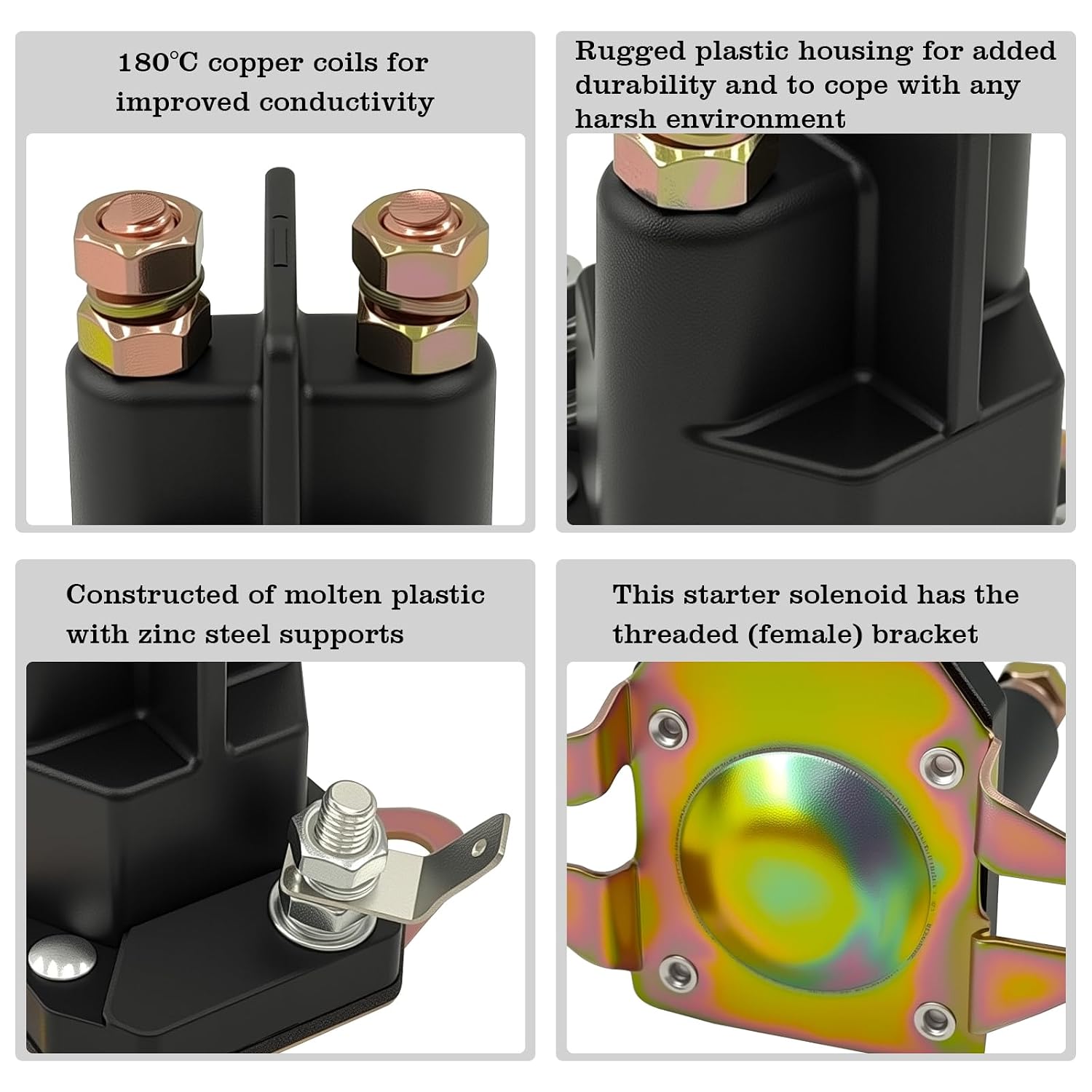 435-097 Starter Solenoid Relay for Lawn Mower, 12V Relay Switch, Fit for Murray/Toro/Husqvarna/MTD/Trombetta Lawn