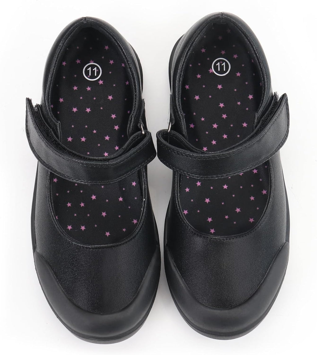 Girl's Strap Mary Jane Flats Durable School Uniform Dress Shoes (Toddler/Little Kid/Big Kid/Youth)