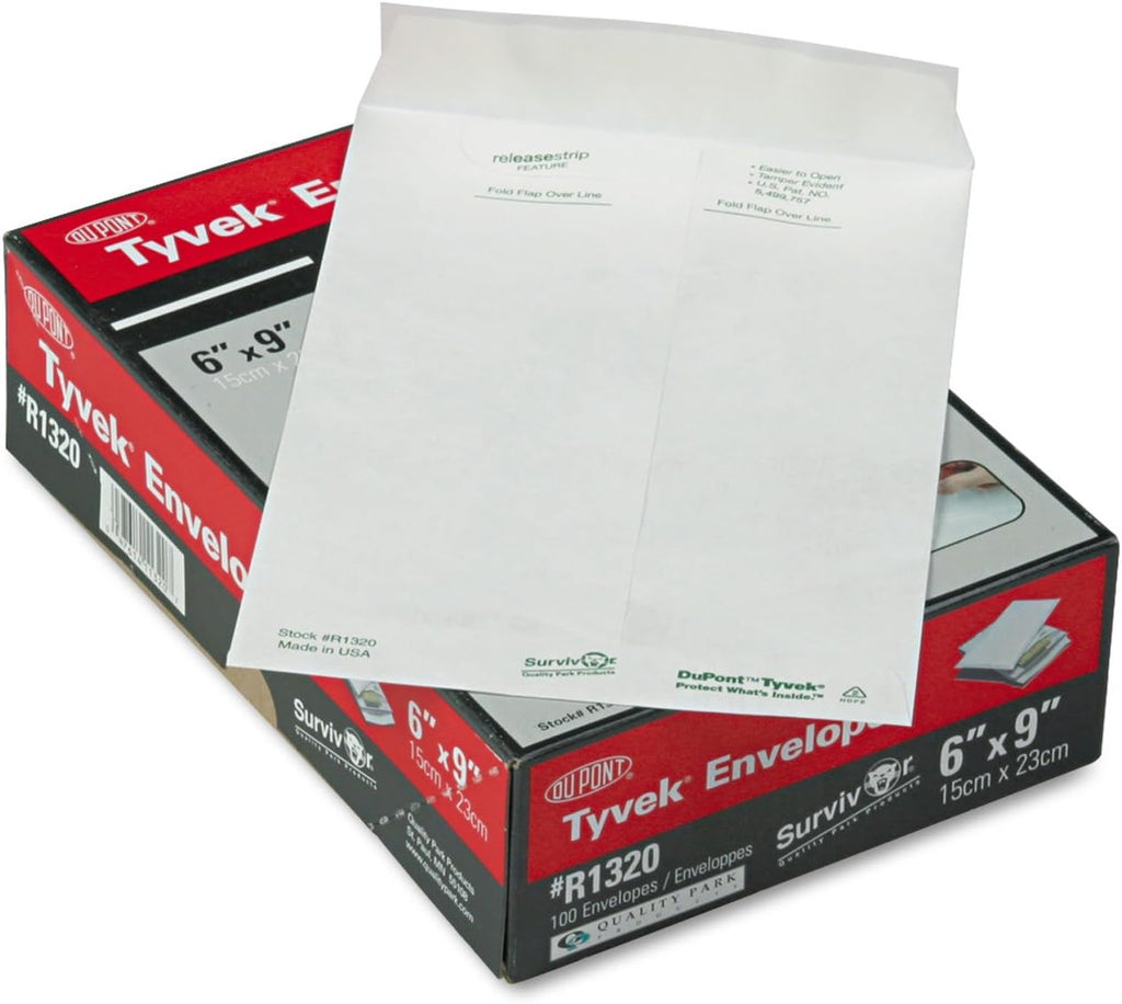R1320 Tyvek Mailer, #55, 6 x 9, White, 100/Box