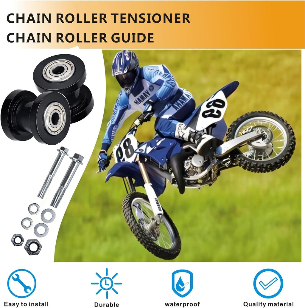 8mm & 8mm Chain Roller Tensioner Wheel Guide（Black）