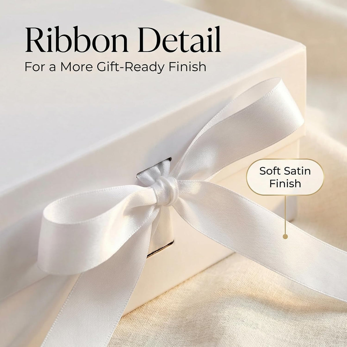 White Magnetic Gift Box, 10.5 X 7.5 X 3.1 inches