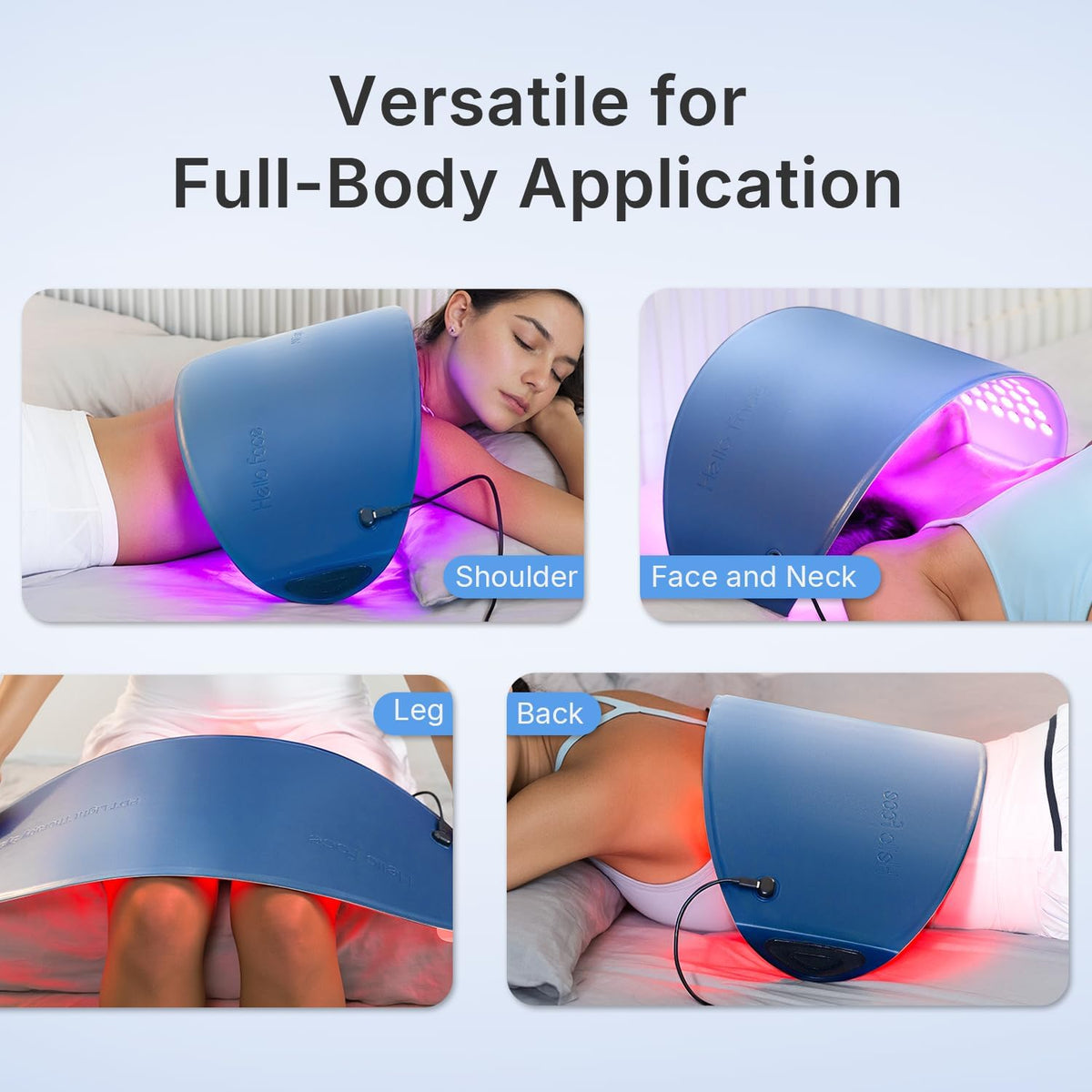 FDA Cleared Red Light Therapy for Face and Neck, 4 Modes LED Mask Light Therapy, Blue Infrared Red Light Therapy Mask