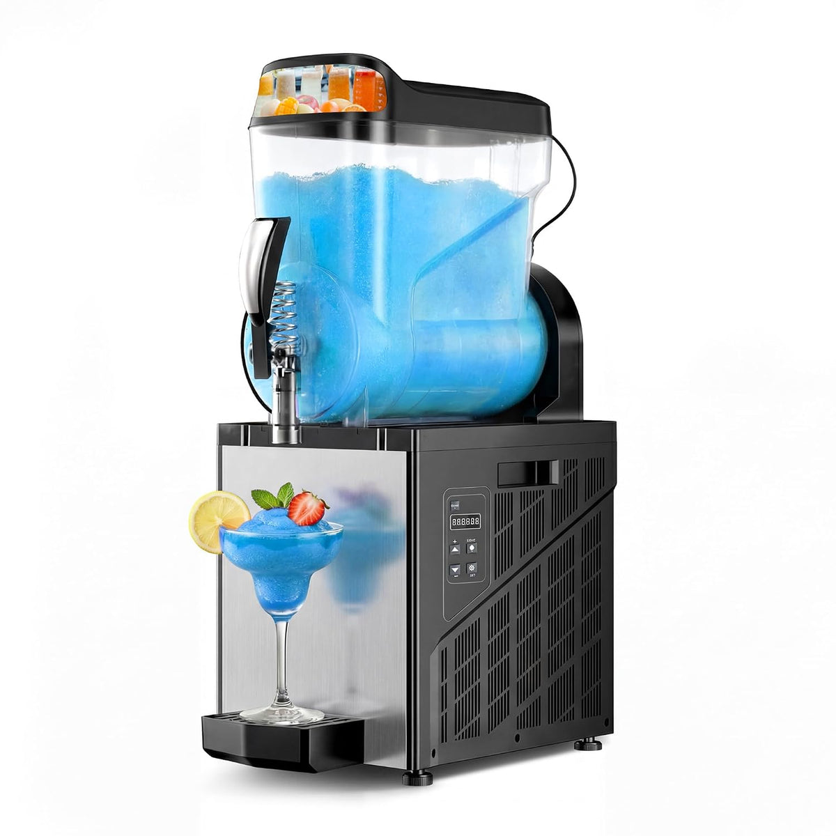 15L Commercial Slushie Machine, Margarita Maker with LED