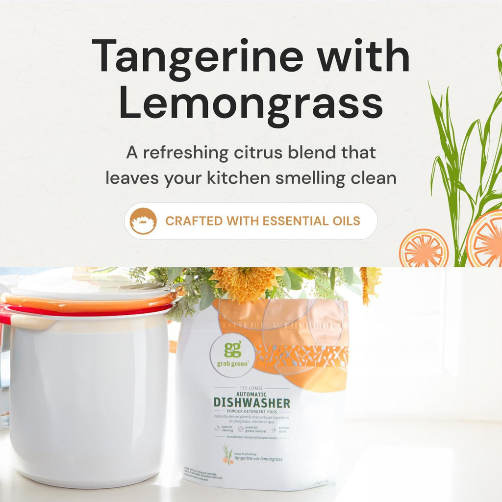 Dishwasher Pods, 24 Count, Tangerine with Lemongrass