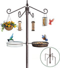 Bird Feeding Station Kit, 81-Inch, 4-Hook Metal Bird Feeder Pole