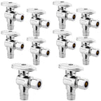10PC HeSun 1/2" PEX-A x 3/8" OD Comp Angle Stop Valve(VALVE094-10)