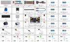 37 Values 480 Pcs Electronics Component Fun Kit with Power Supply Module, Jumper Wire,Precision Potentiometer,830