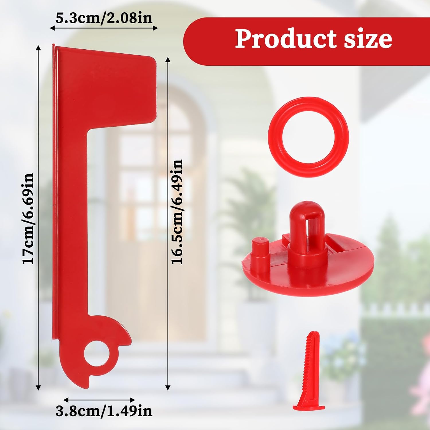 Mailbox Flag Replacement, Easy Installation Red Metal Mailbox Flag Universal Mailbox Flag for Outgoing Mailbox