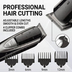 Beard Trimmer for Men, 5-in-1 Cordless Grooming Kit with Stand