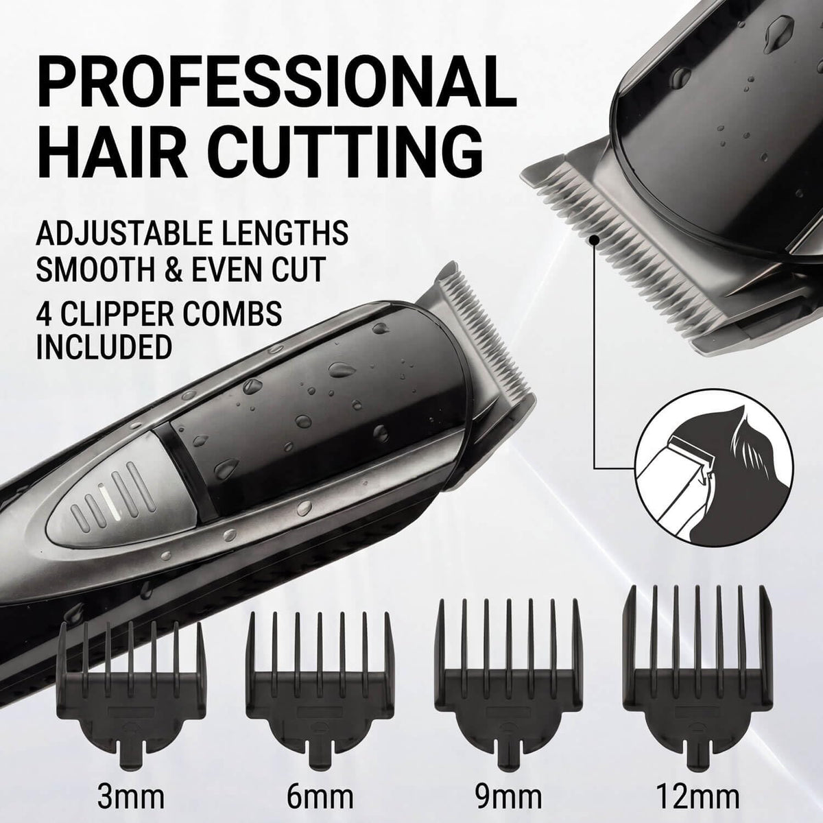 Beard Trimmer for Men, 5-in-1 Cordless Grooming Kit with Stand
