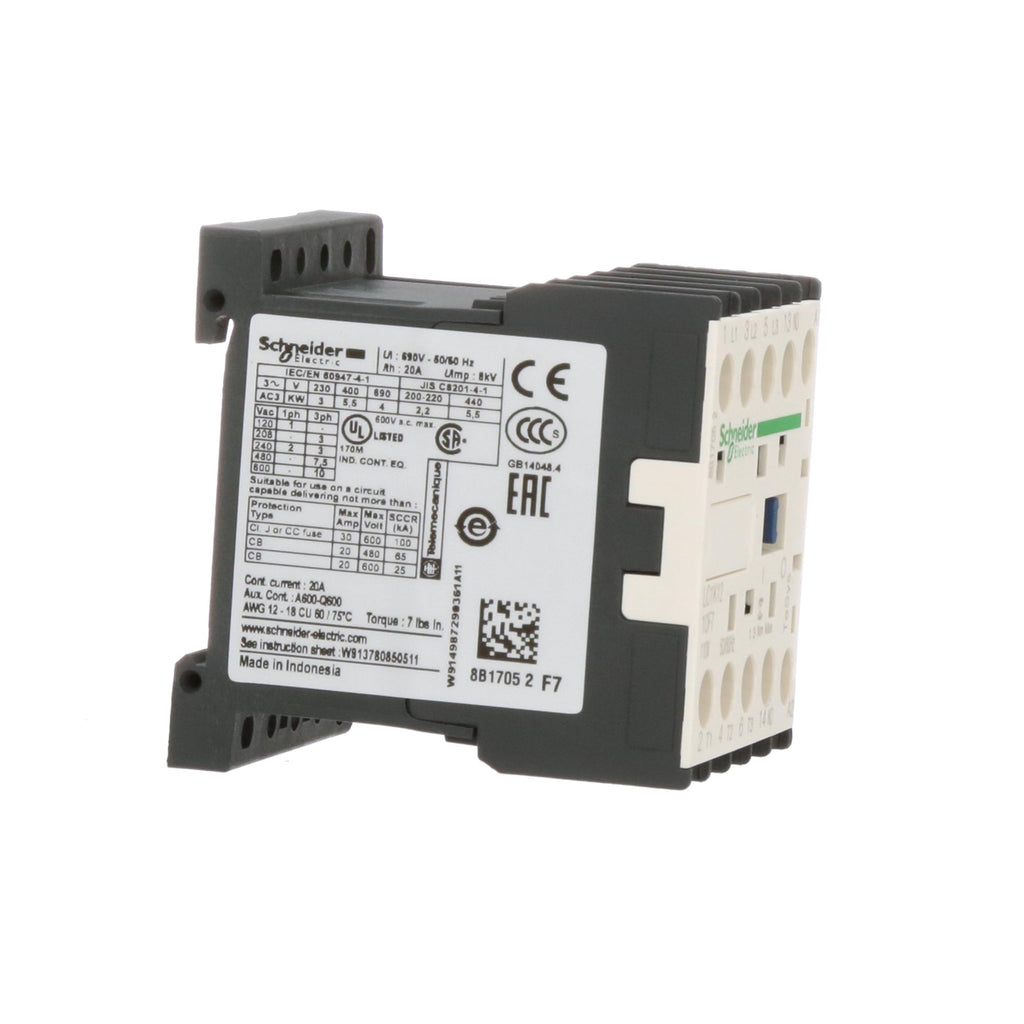 SCHNEIDER ELECTRIC LC1K1210F7 -Square D 3-POLE MINI CONTACTOR 110V