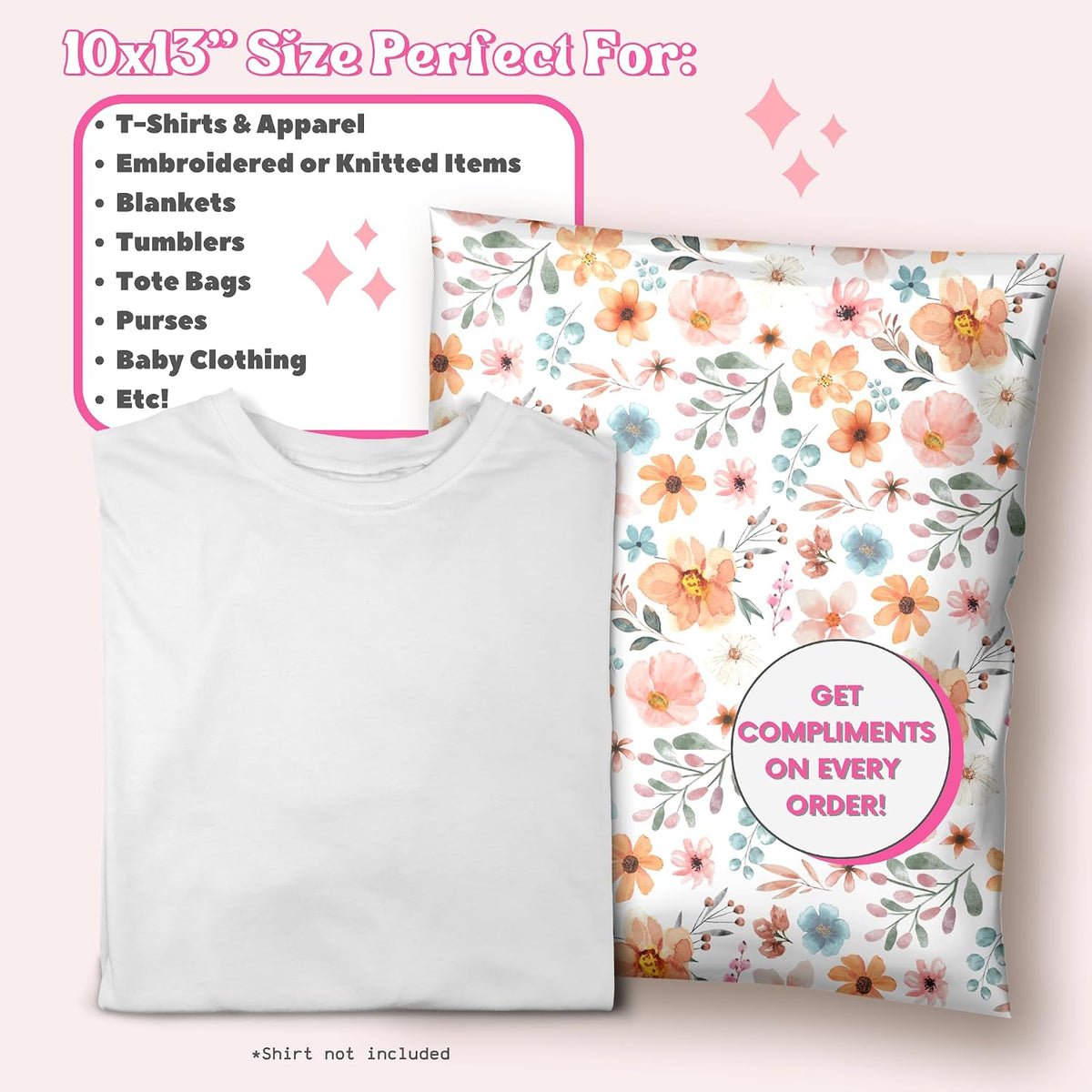 10x13 Poly Mailers Variety Pack Cute Shipping Bags Mailer
