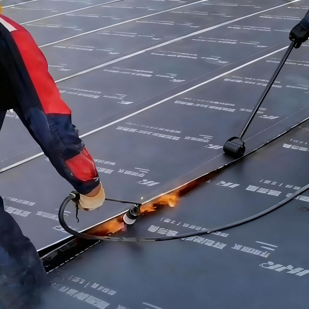 Heavy Duty Roof Seam Roller for Roofing PVC,TPO,EPDM Membrane, 52" Long Handle Roller Tool (13lbs)