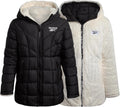 Girls Reversible Puffer Jacket, Fur Lined, Wind & Water Resistant | Two Stylish Looks in One, Soft Faux Interior for