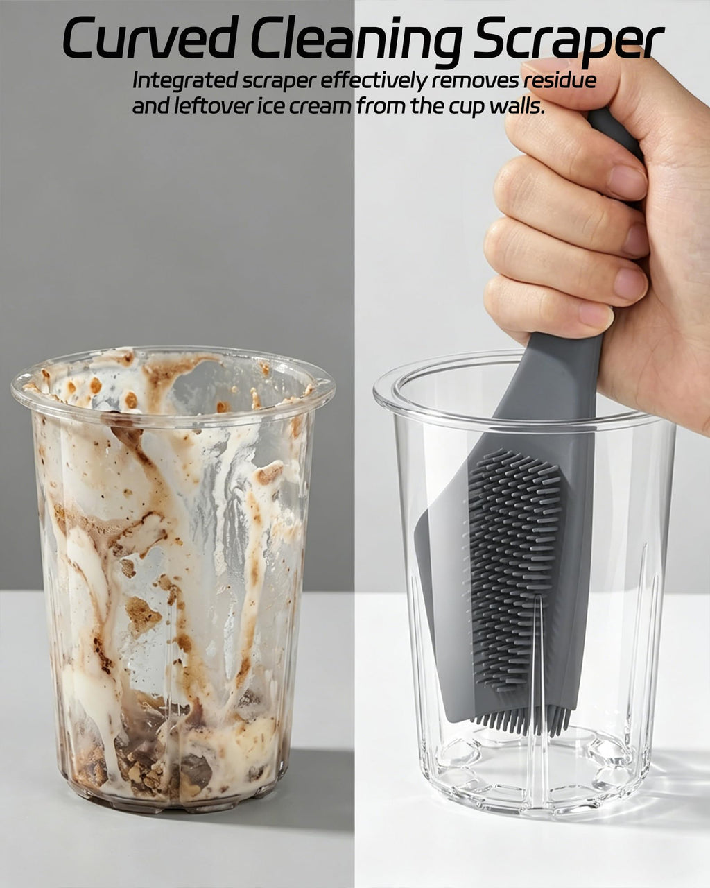 Ice Cream Maker Cup Cleaning Brush for Ninja (White)