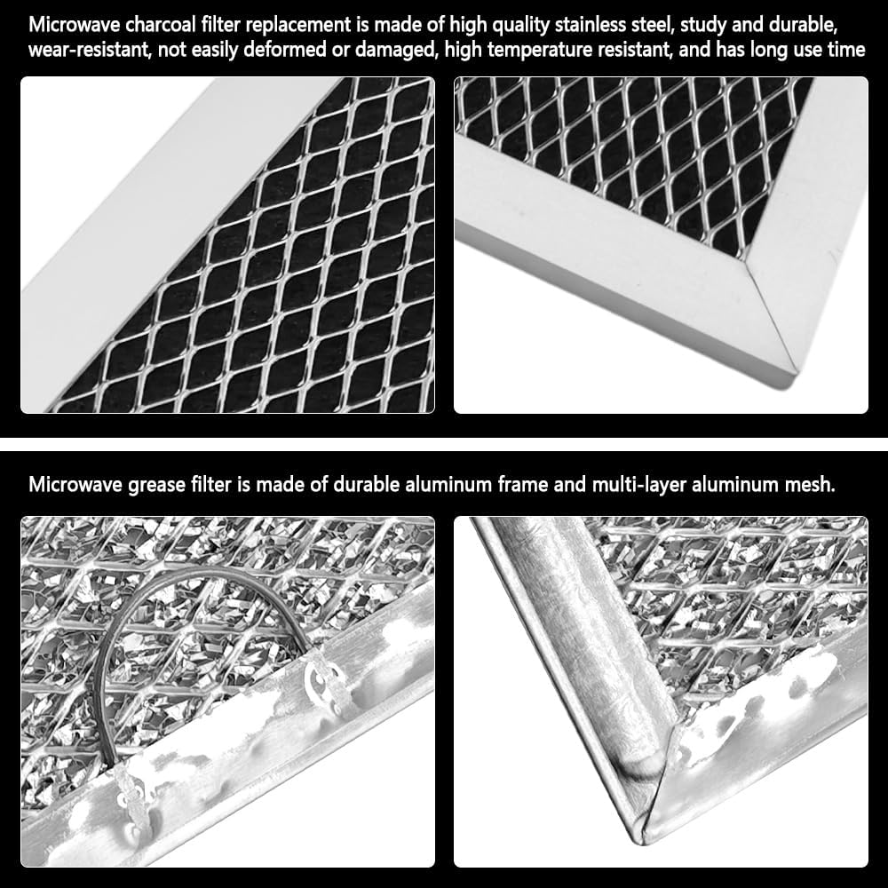 Microwave Charcoal Filter and Grease Filter Set Fit for Samsung
