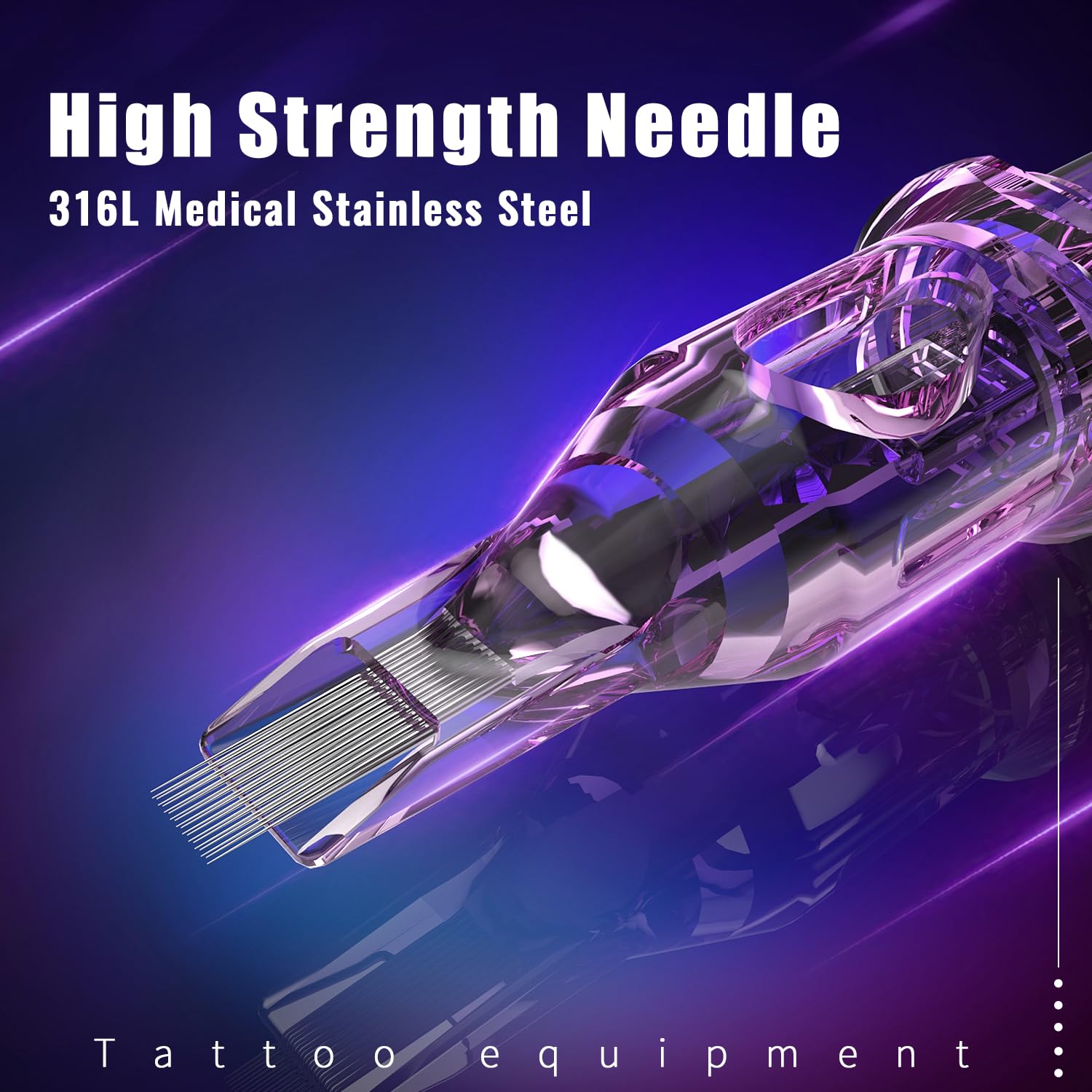 Tattoo Cartridge Needles 20Pcs Assorted Mixed Sizes Round Liner Shader Magnum - 5 Pcs each of Standard 3RL 5RL 7RM