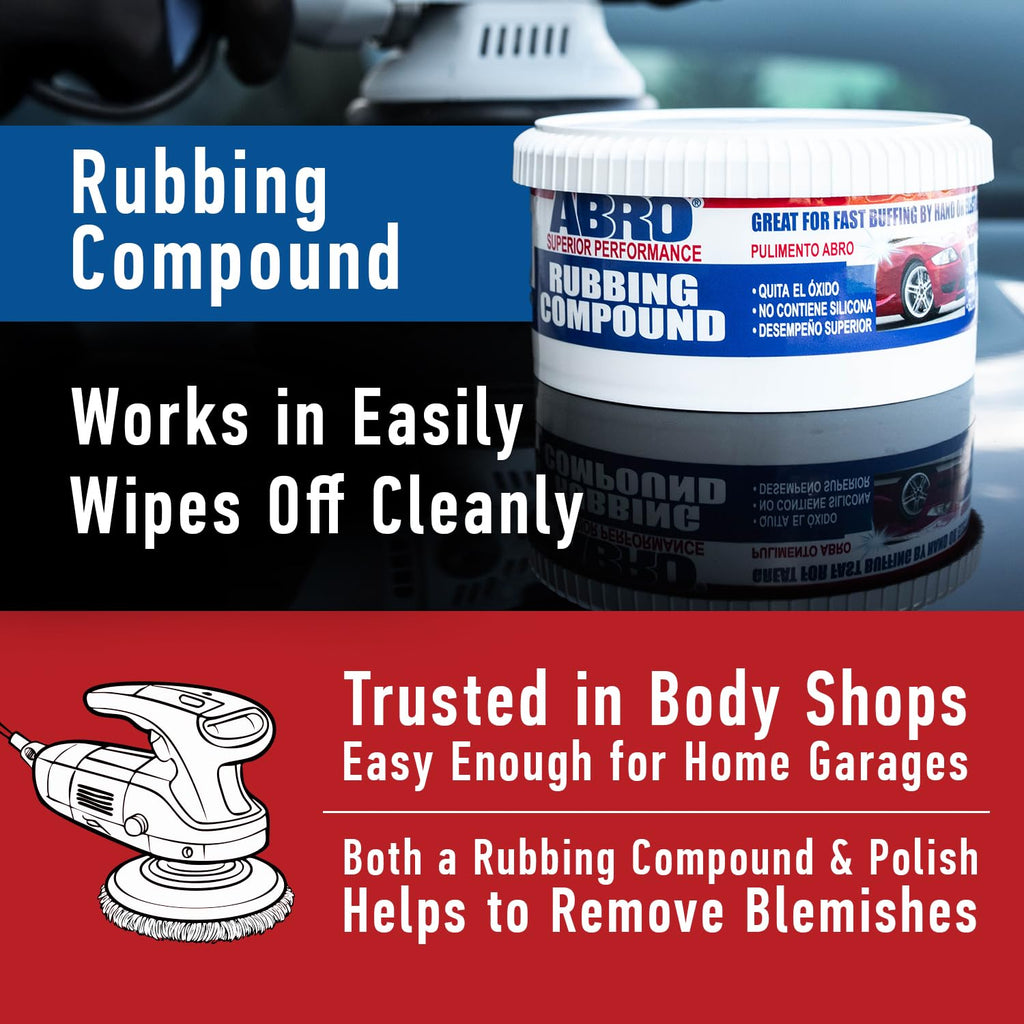 Rubbing Compound 10 oz, Fast-Cut Buffer for Oxidized Paint | Removes swirl marks and oxidation from paint; restores