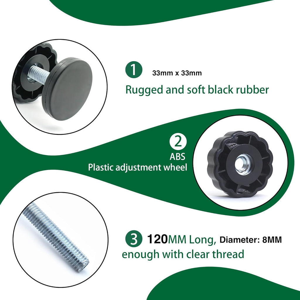8MM Pressure Gates Threaded Spindle Rods, Baby Gates Accessory Screw Bolts Kit Fit for All Pressure Mounted Walk Thru