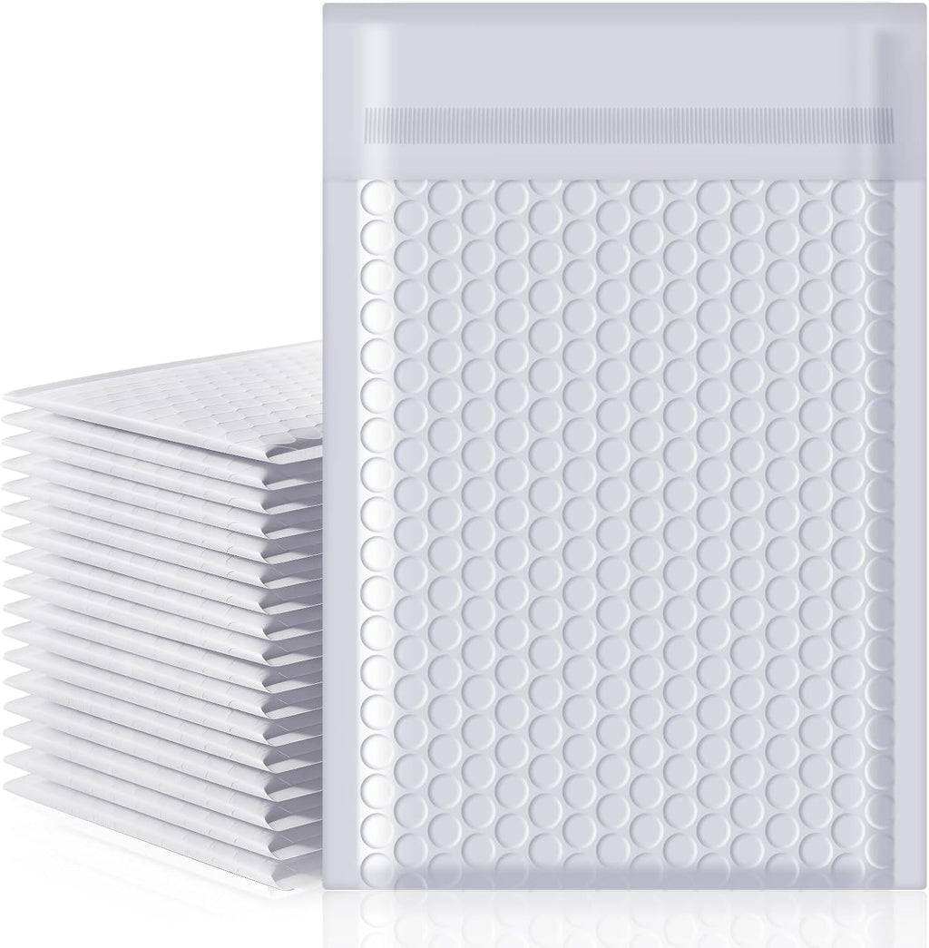 Bubble Mailers 6x10" 50 Pack Grey and White Padded Envelopes Mailers Waterproof Usable Size 6x9 Self-Seal Padded