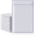 Bubble Mailers 6x10" 50 Pack Grey and White Padded Envelopes Mailers Waterproof Usable Size 6x9 Self-Seal Padded