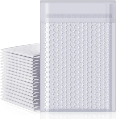 Bubble Mailers 6x10" 50 Pack Grey and White Padded Envelopes Mailers Waterproof Usable Size 6x9 Self-Seal Padded
