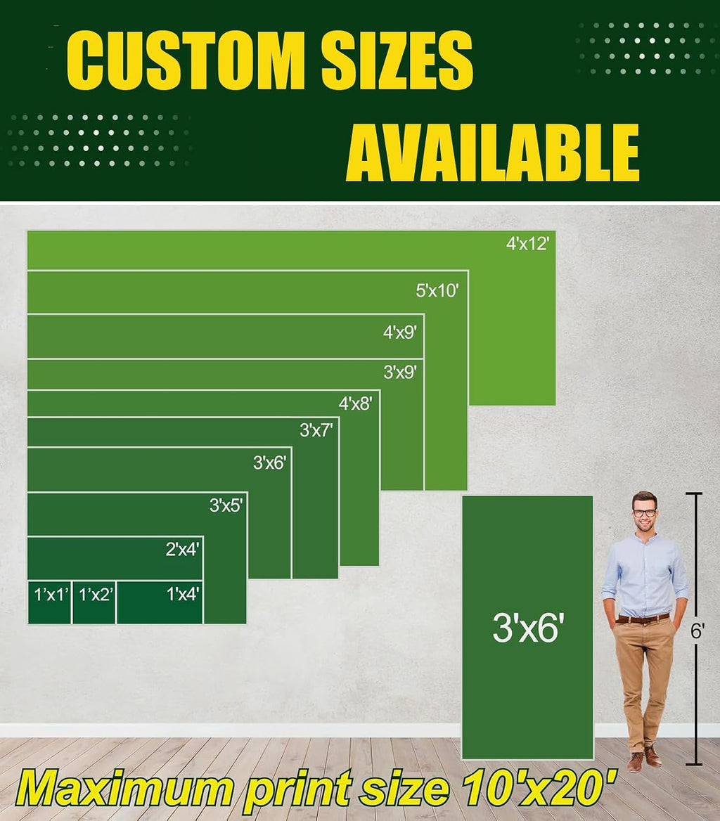 Custom Banner 3ft x 5ft Vinyl Banner Custom Backdrop - Full Color 13 Oz Sign - Personalized Banners with