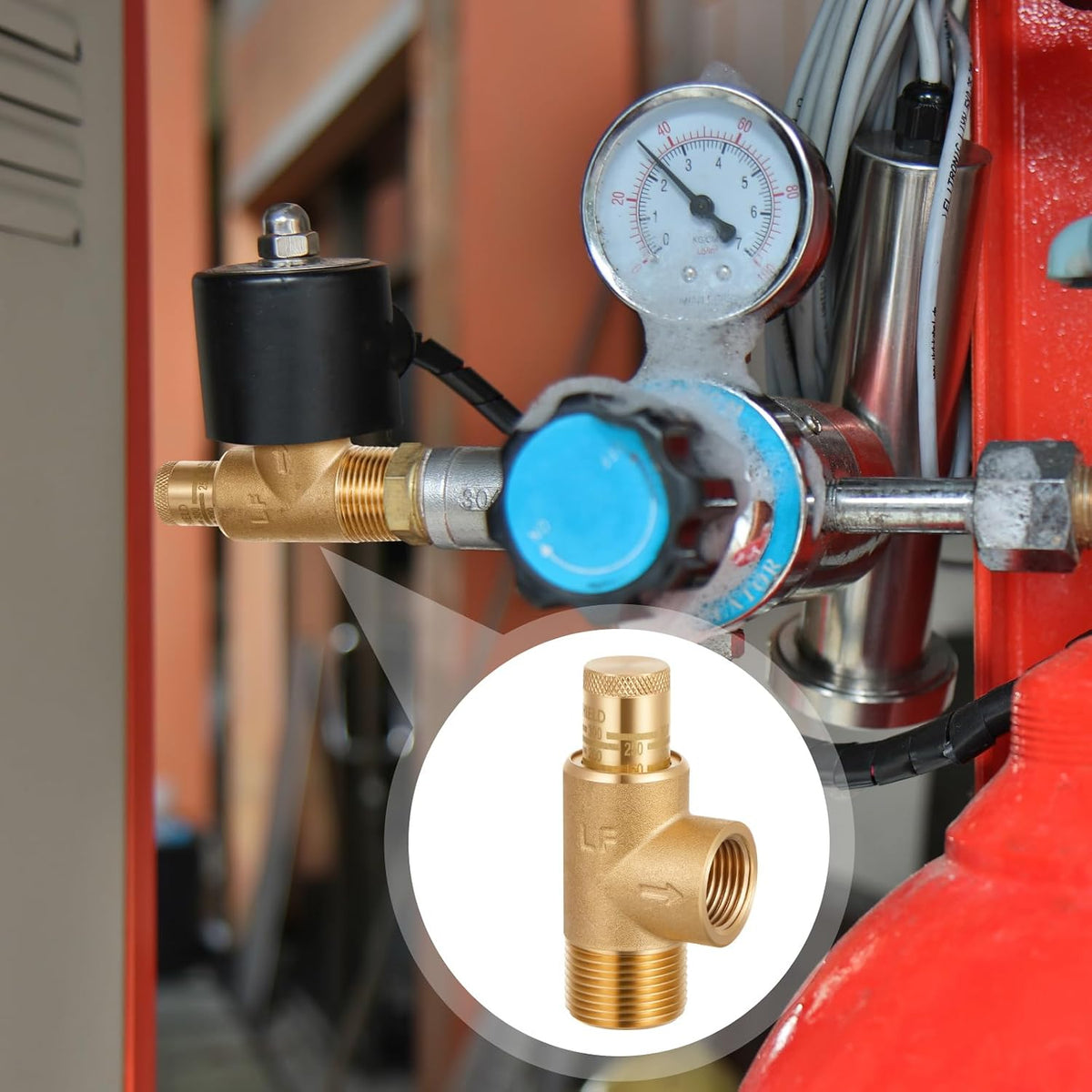 1/2" X 3/4" Adjustable Pressure Relief Valve 100-300 Psi Poppet