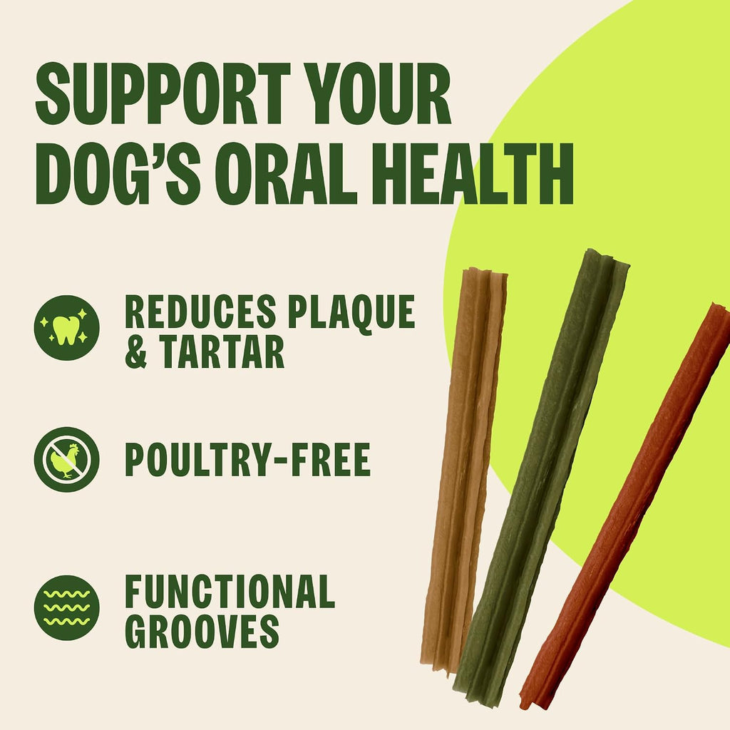Wellness Stix Natural Dog Dental Treat, Chews, Freshens Breath, Small Size Sticks, 14.81 oz Bag, 28 Count