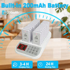 Restaurant Pager System,Social Distancing Buzzer 20 Pagers(White)