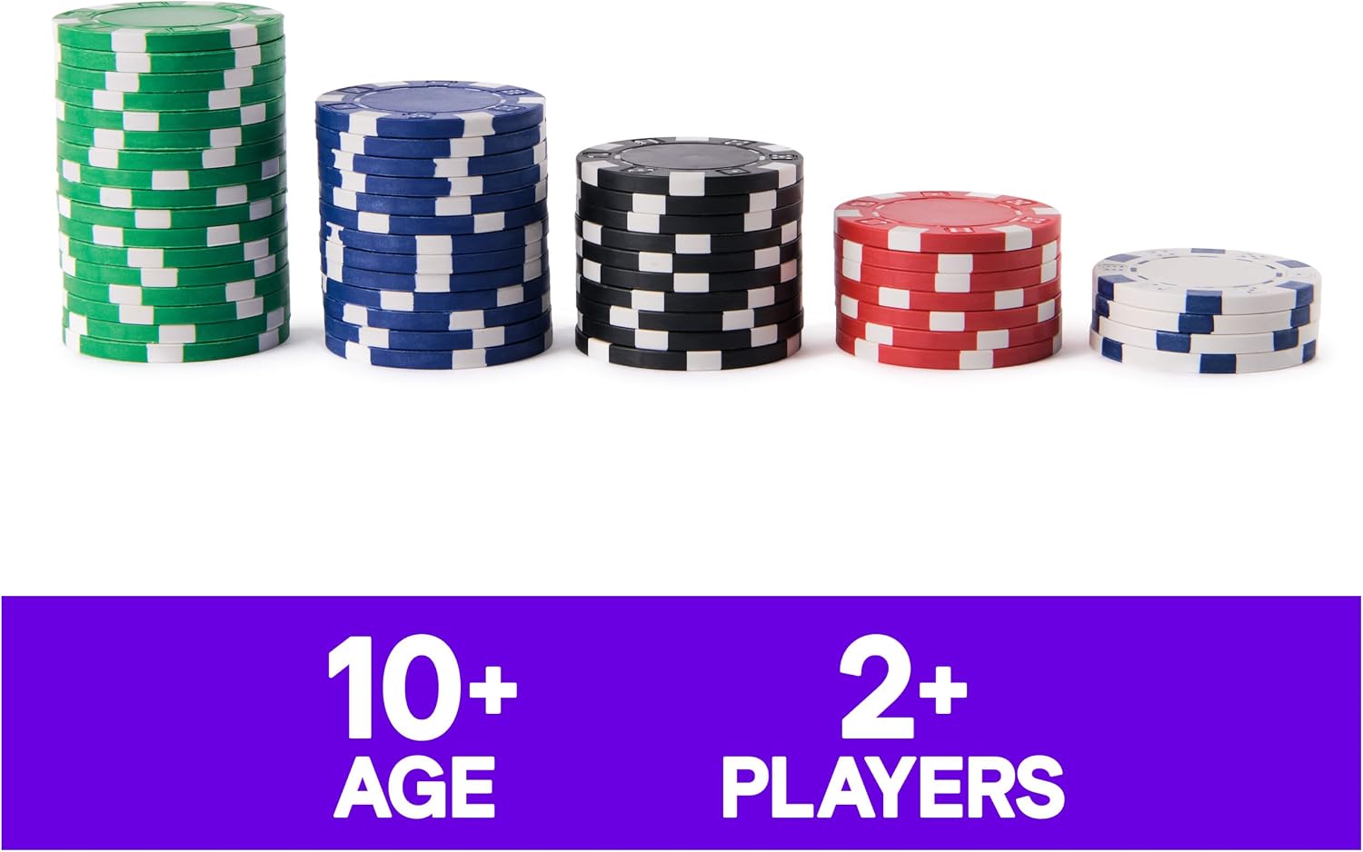 Spin Master Games Cardinal Classics 100-Piece Poker Set | Classic Game, 100-Piece Casino-Style Poker Chip Set