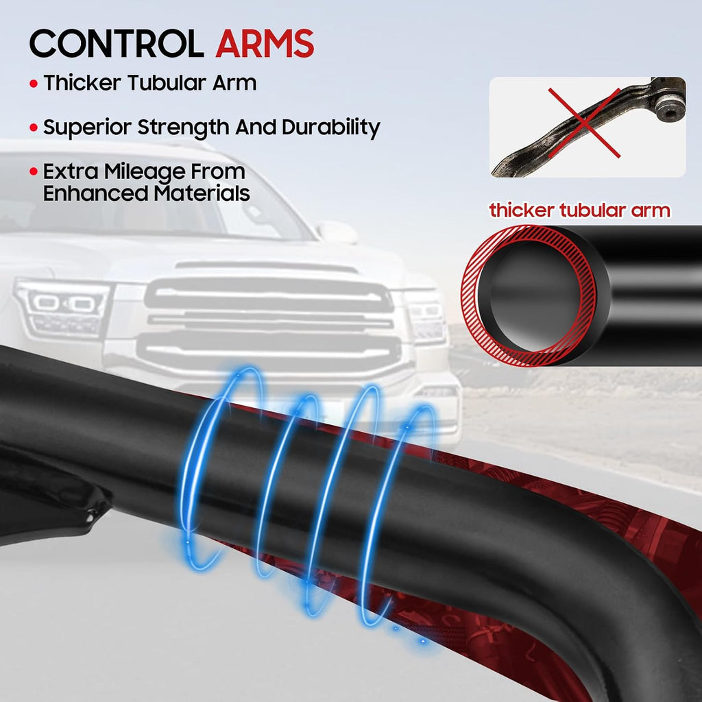 2-4" Front Upper Control Arm for Ram 1500 2006-2022, Suspension Adjustable Control Arms with Ball Joint fit for Dodge 1500 2WD 4WD