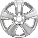 4pc 17" 5 V Spoke Front/Rear Wheel Skins for Toyota Rav4 19-25 - Chrome