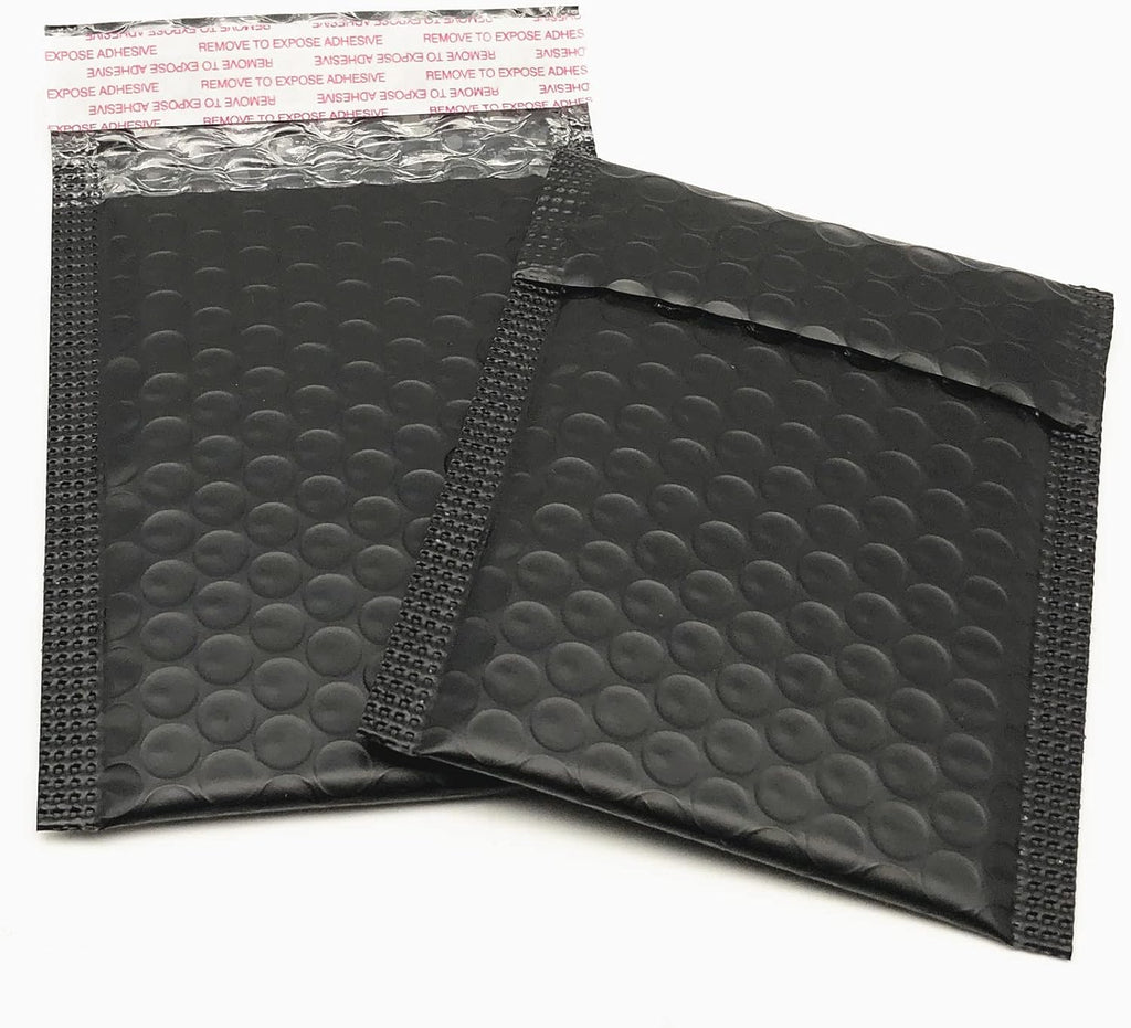 3.5x5 Inch Black Poly Bubble Mailers Self-Sealing Shipping Bags 100 Pack