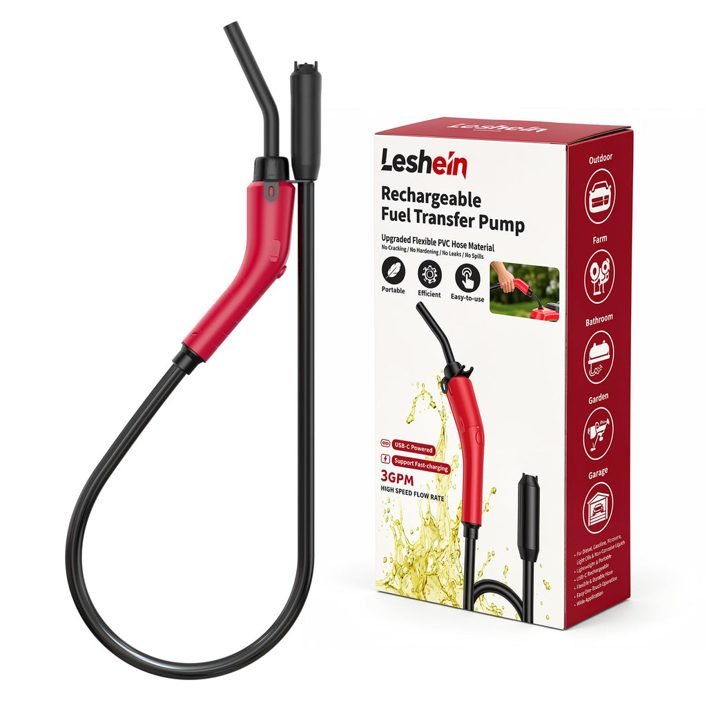 Leshein Fuel Transfer Pump 3GPM, Rechargeable Gas Can Pump