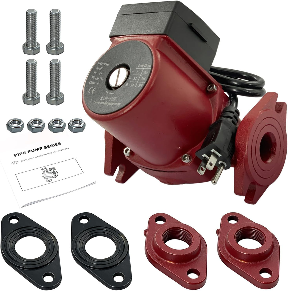 UPS26-150F Circulator Pump Cast Iron 115V 1/3HP Compatible with Grundfos