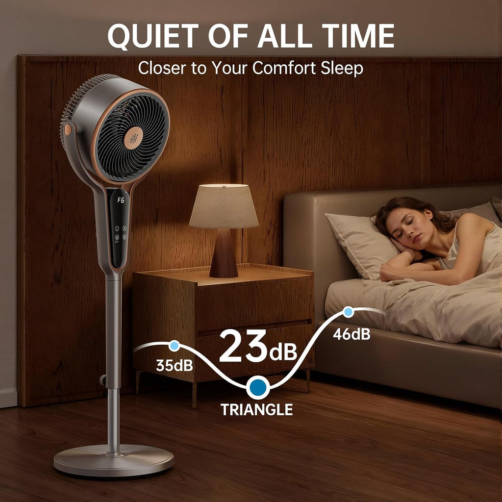 Standing Fan for Bedroom, 1190CFM Pedestal Fans Oscillating with Remote, 35-43" Adjustable Floor Fan with DC Motor