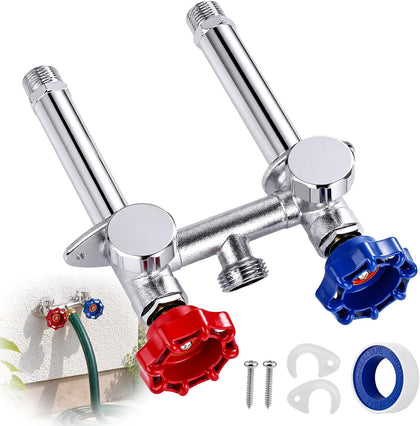 Frost Free Outdoor Faucet, Brass Sillcock with Anti-Siphon Vacuum Breaker | 1/2" MIP x 3/4" GHT Hose Bibb Wall Spigot