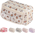 Cute Kawaii Pencil Case Pouch Cartoon Pen Box Holder Organizer for Office Workspace Supplies Desk Accessories Travel